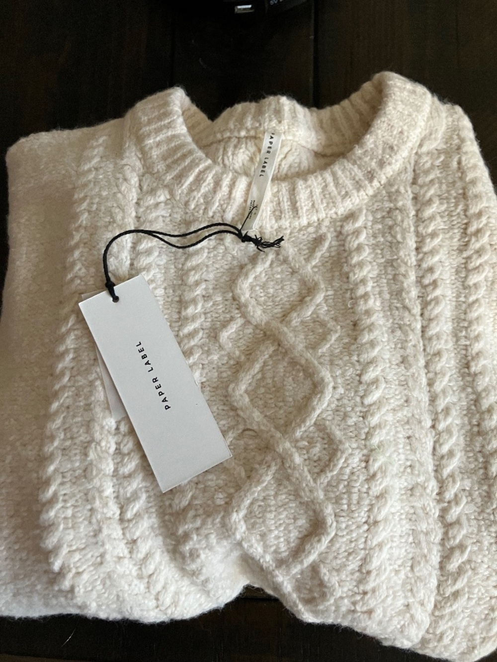 NWT Paper Label  Rayna Cable Sweater